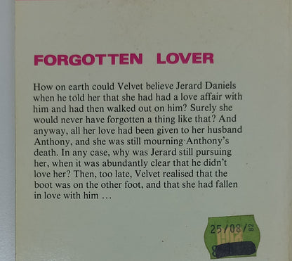 Forgotten Lover by Carole Mortimer Mills & Boon 1982