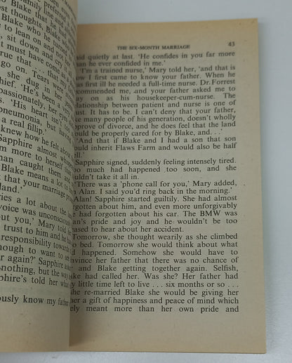 The Six-Month Marriage by Penny Jordan Mills & Boon 1985