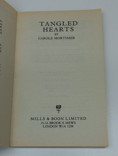 Tangled Hearts by Carole Mortimer Mills & Boon Romance 1987