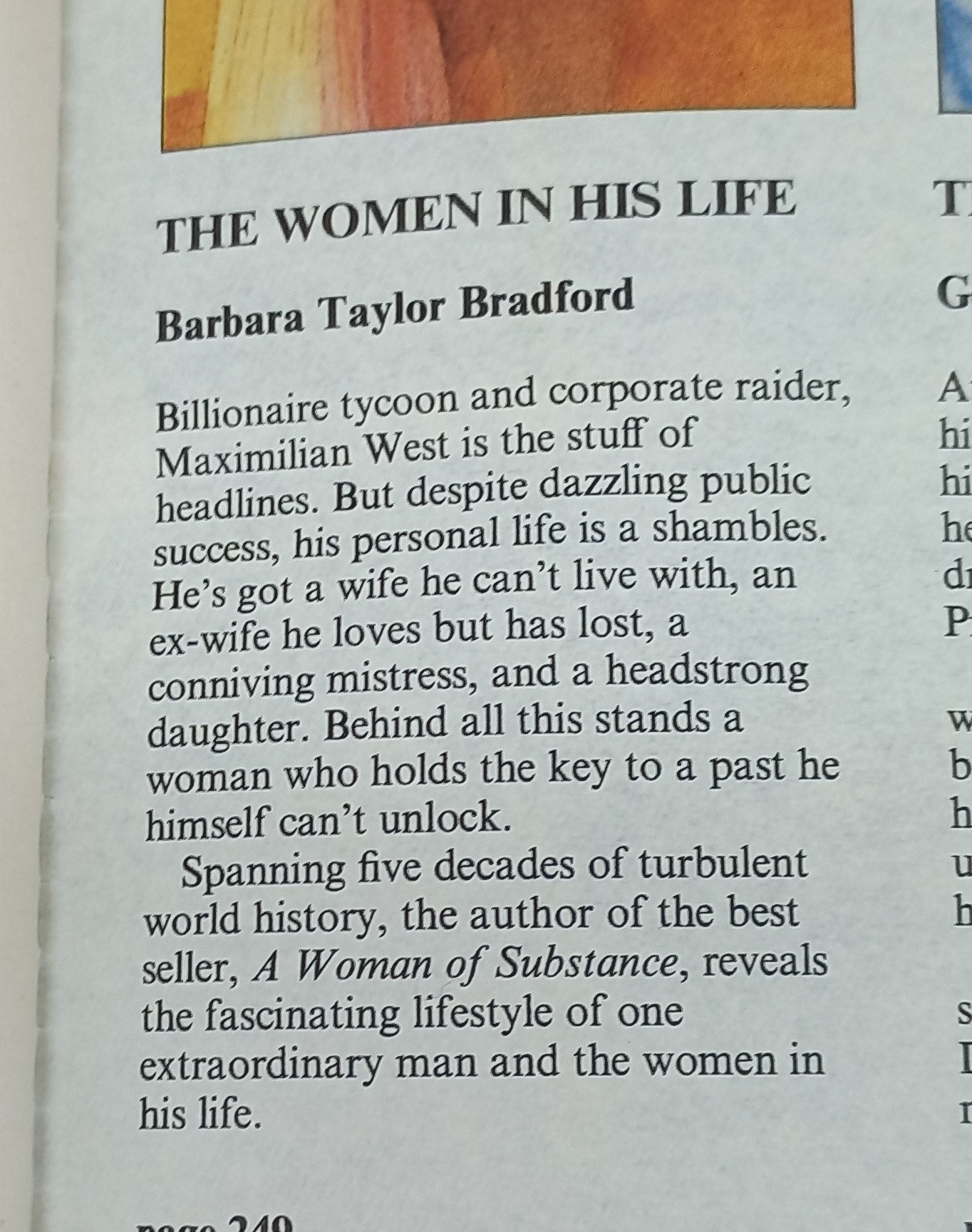 Reader's Digest (4 in 1) Deathwatch by C. Falconer, Hunter in the Dark by M. Hughes, The Women in His Life by B.T. Bradford & The Ark's Anniversary by G. Durrell