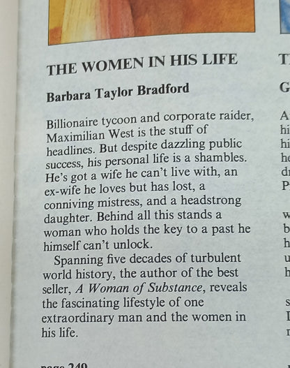 Reader's Digest (4 in 1) Deathwatch by C. Falconer, Hunter in the Dark by M. Hughes, The Women in His Life by B.T. Bradford & The Ark's Anniversary by G. Durrell