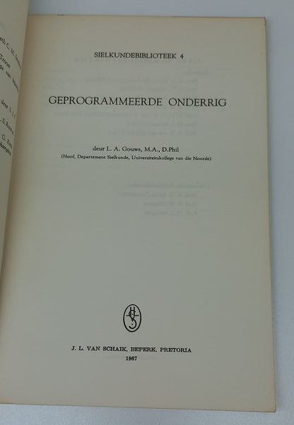 Geprogrammeerde Onderrig Sielkunde Biblioteek 4