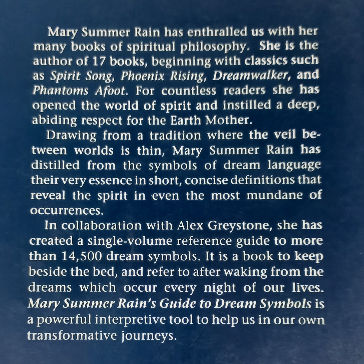 Mary Summer Rain's Guide to Dream Symbols by Mary Summer Rain & Alex Greystone