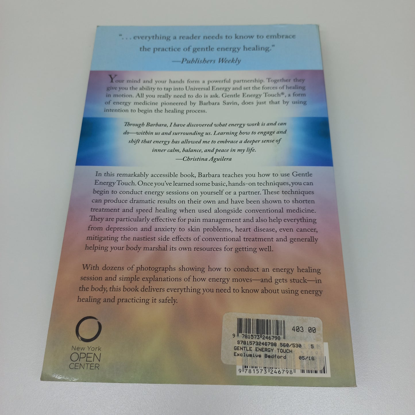 Gentle Energy Touch: The Beginner's Guide to Hands-On Healing by Barbara E. Savin