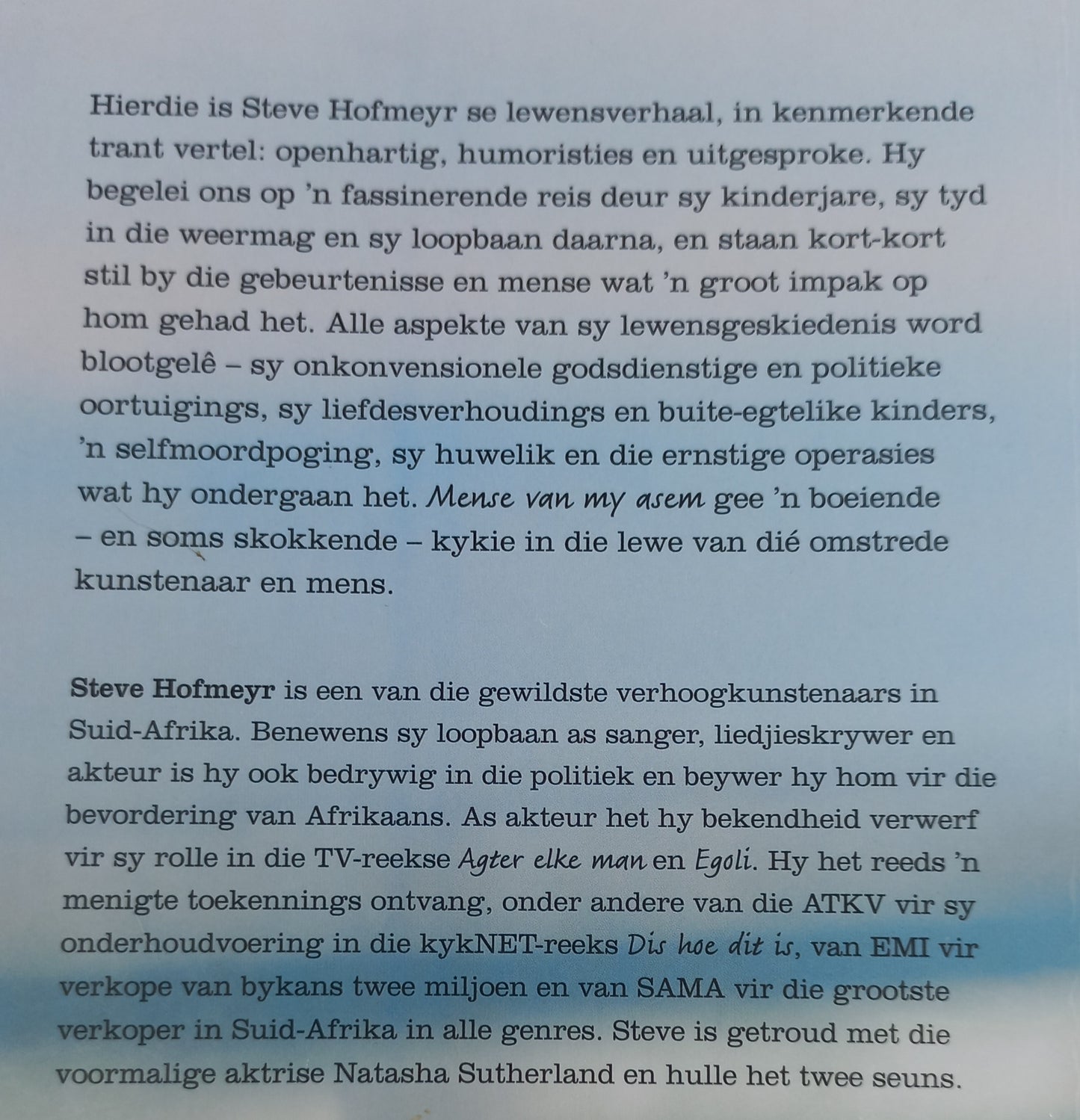Steve Hofmeyer: Mense Van My Asem