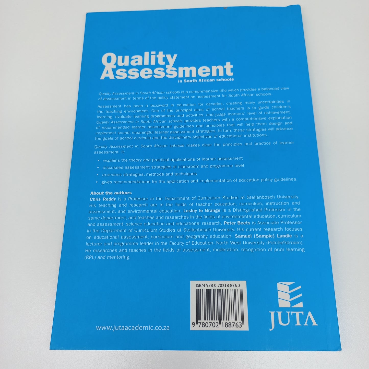 Quality Assessment in South African Schools 2015 by Chris Reddy, Lesley le Grange, Peter Beets & Sampie Lundie