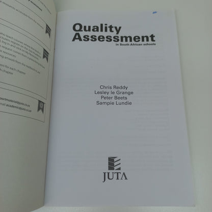 Quality Assessment in South African Schools 2015 by Chris Reddy, Lesley le Grange, Peter Beets & Sampie Lundie
