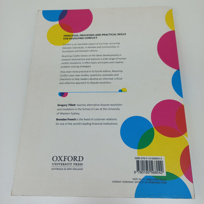 Resolving Conflict 4th Edition by Gregory Tillett & Brendan French 2010