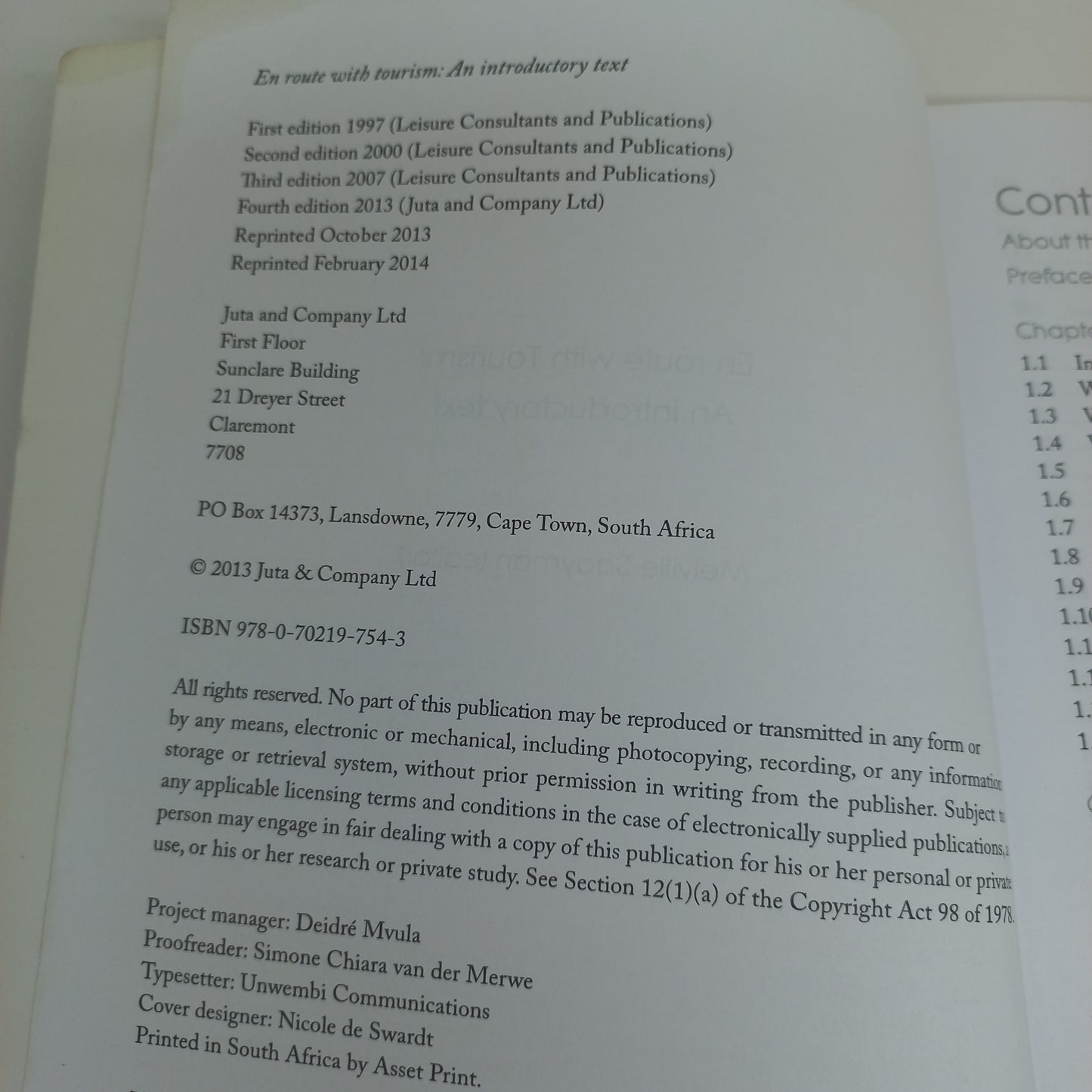 En Route with Tourism: An Introductory Text 4th Edition by Melville Saayman (Editor) 2013