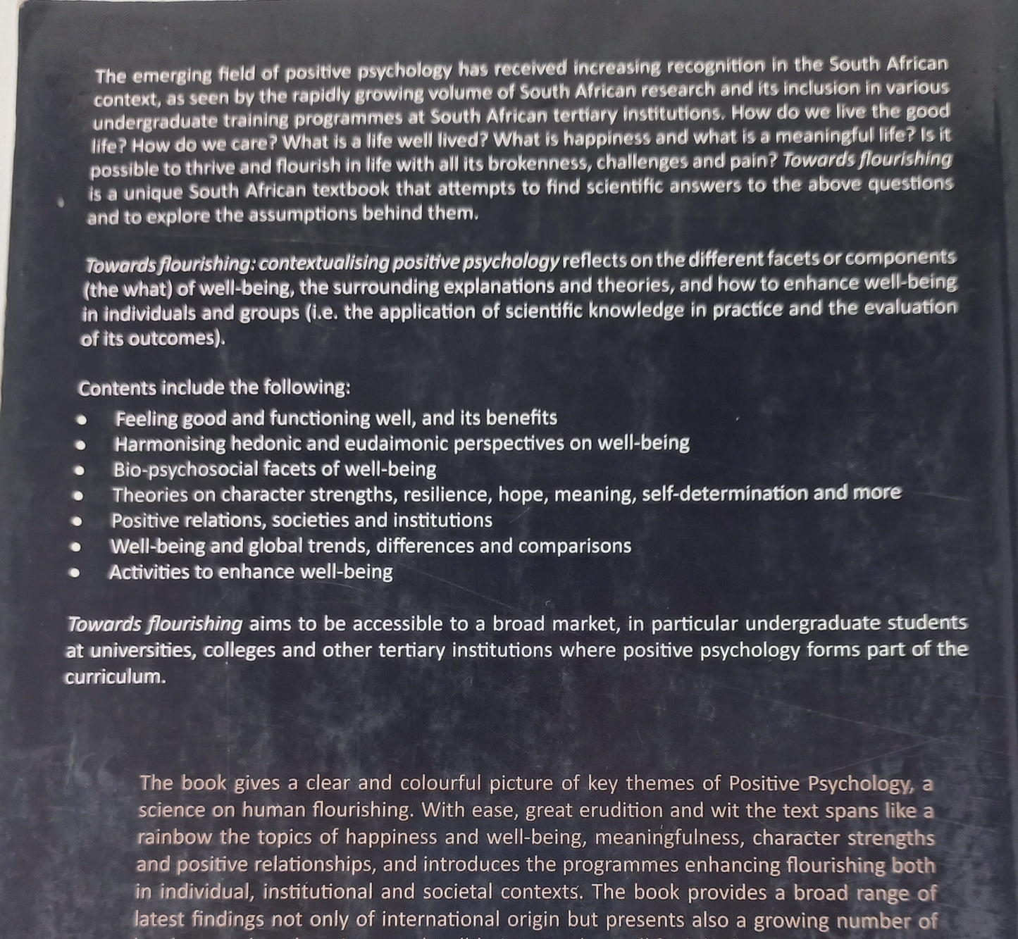 Towards Flourishing: Contextualising Positive Psychology by Marie Wissing, Johan Potgieter, Tharina Guse et al. 2014