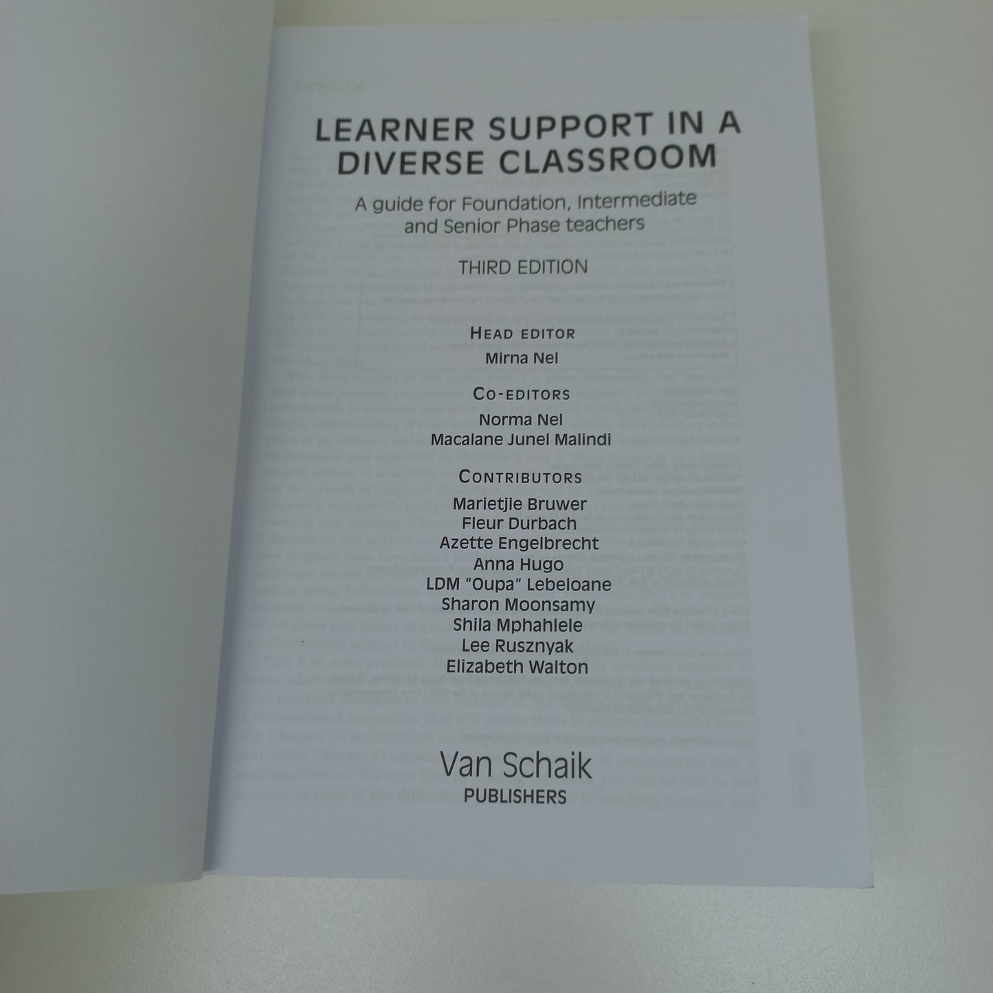 Learner Support in a Diverse Classroom: A Guide for Foundation, Intermediate and Senior Phase Teacher Third Edition by Mirna Nel 2022