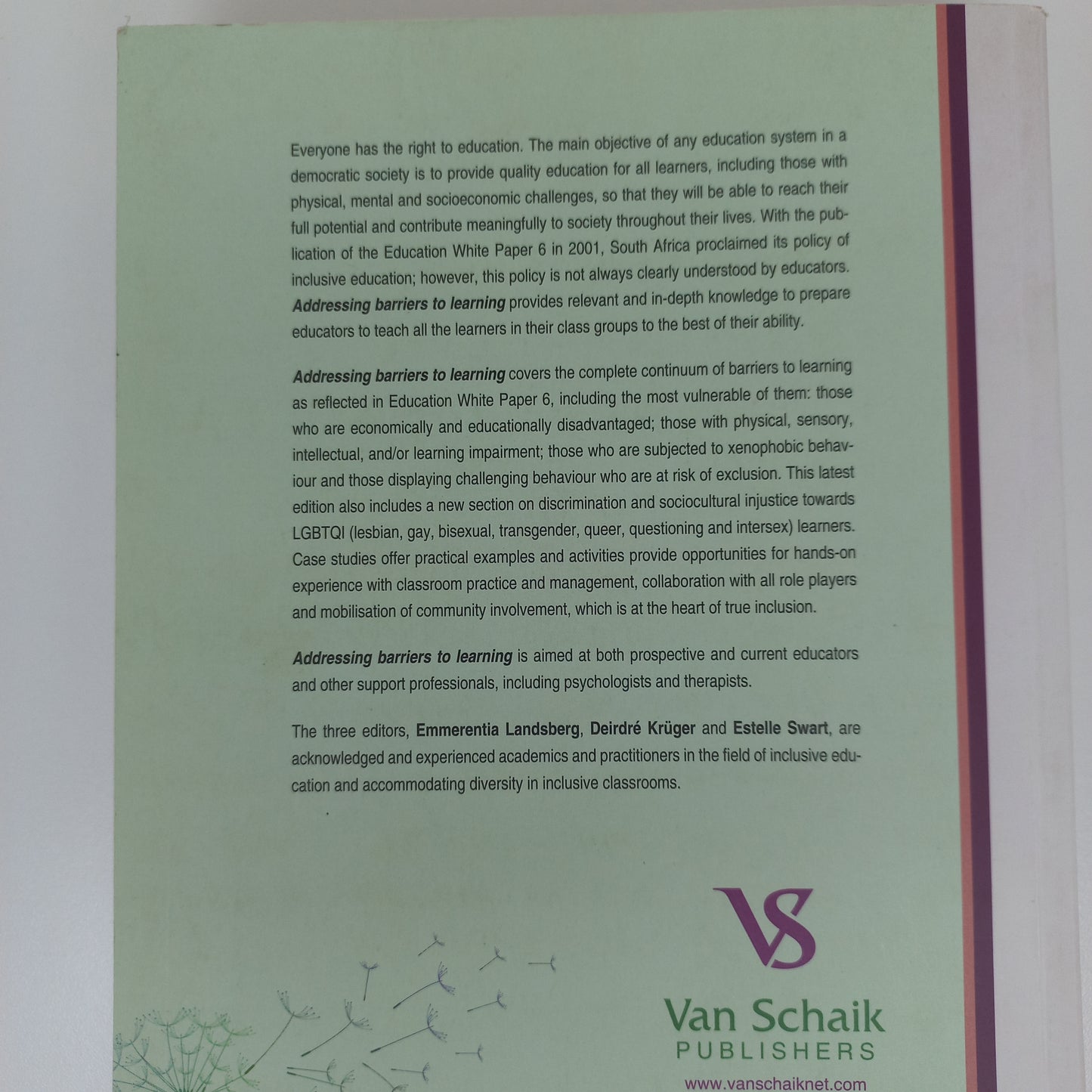 Addressing Barriers To Learning: A South African Perspective Fourth Edition by Emmerentia Landsberg 2019