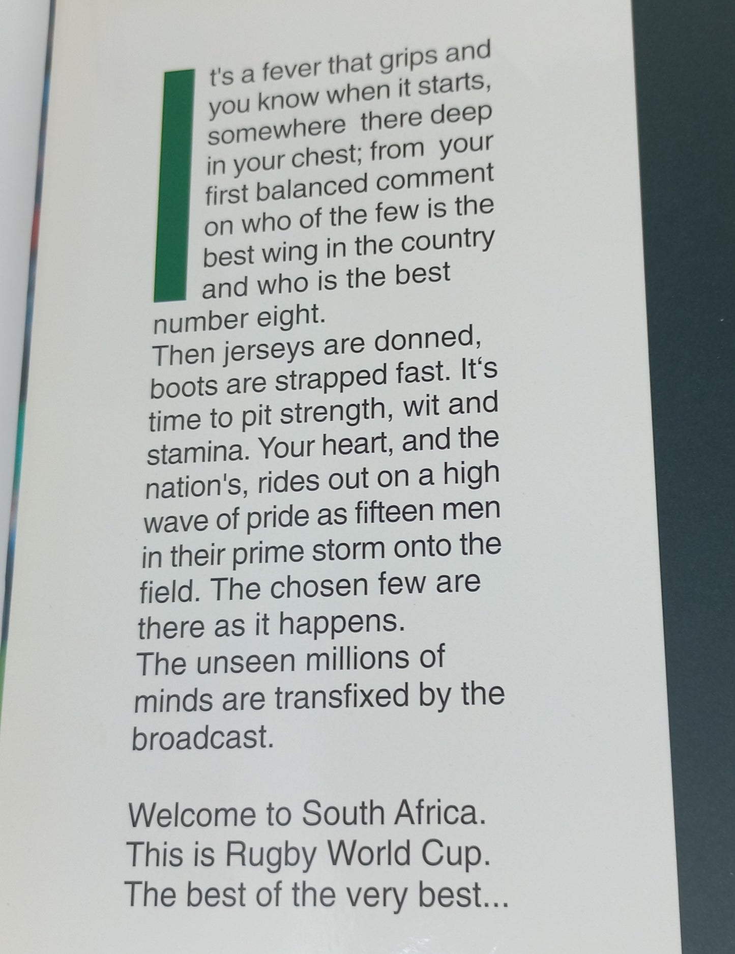 The Story of the Rugby World Cup South Africa 1995