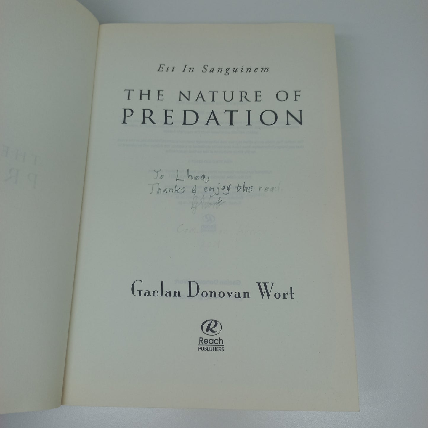 The Nature of Predation by Gaelan Donovan Wort