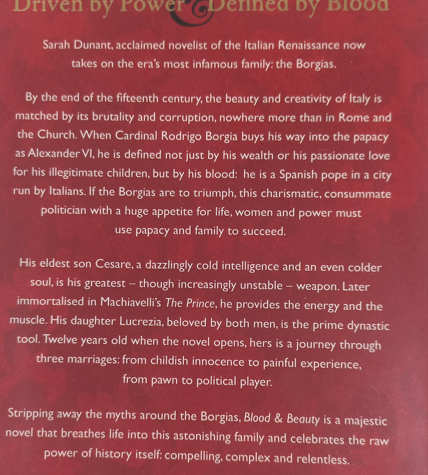Blood & Beauty by Sarah Dunant (The Borgias #1)