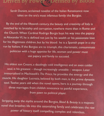 Blood & Beauty by Sarah Dunant (The Borgias #1)