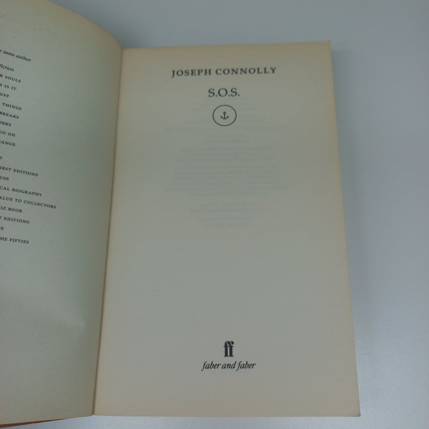 S.O.S by Joseph Connolly