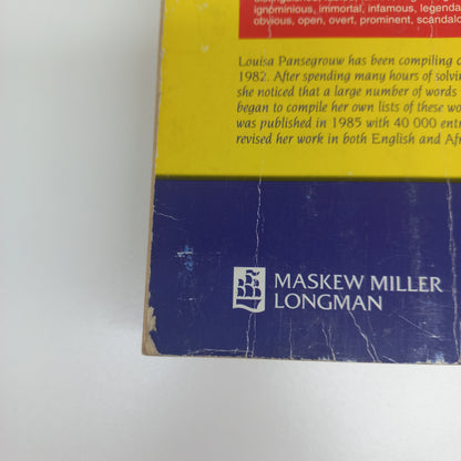 Pansegrouw's Crossword Dictionary 2001