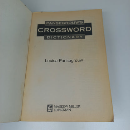 Pansegrouw's Crossword Dictionary 2001