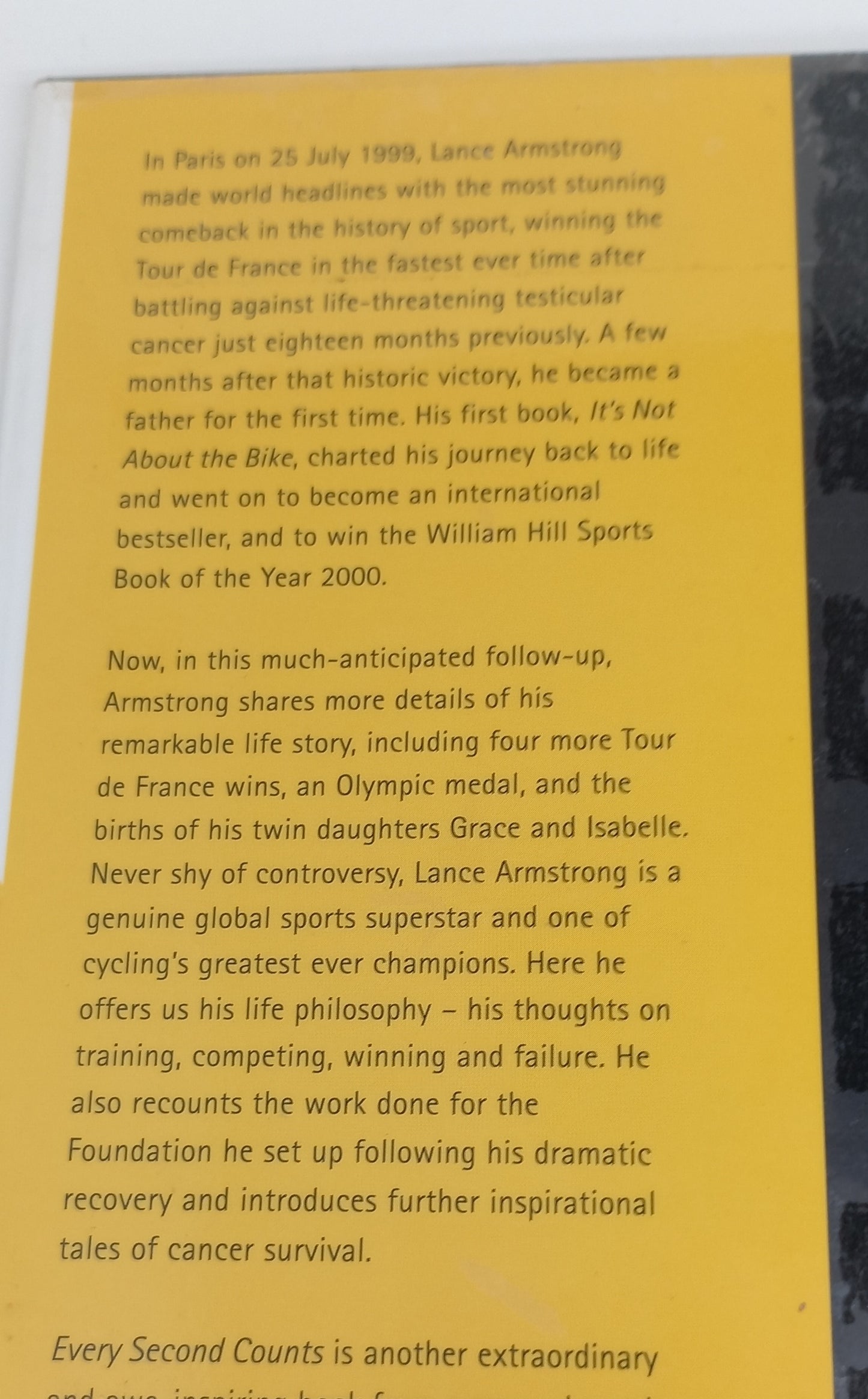 Lance Armstrong Every Second Counts: From Recovery to Victory by Lance Armstrong & Sally Jenkins