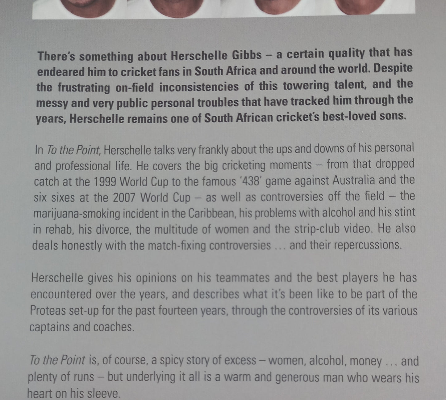 To the Point: The No-Holds-Barred Autobiography by Herschelle Gibbs with Steve Smith