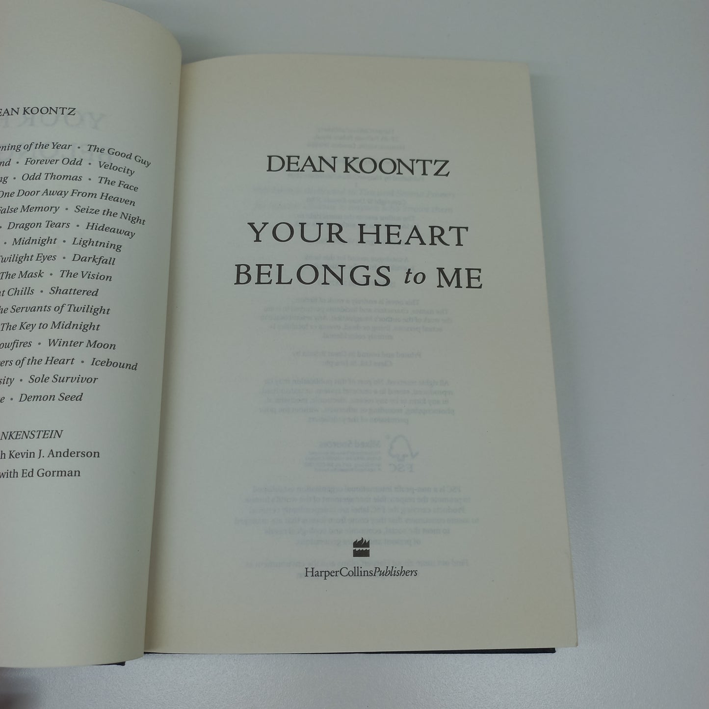 Your Heart Belongs to Me by Dean Koontz