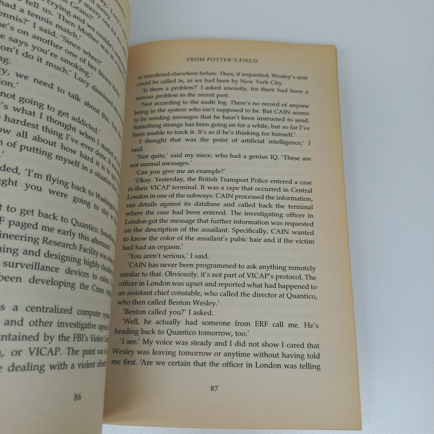 From Potter's Field by Patricia Cornwell (Kay Scarpetta #6)