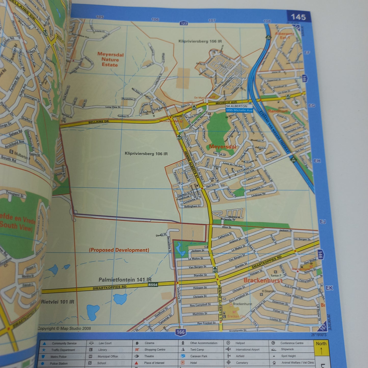Gauteng Central Street Guide by Mapstudio 15th Edition 1:20 000
