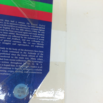 The Concise Oxford Dictionary of Current English Fifth Edition 1964