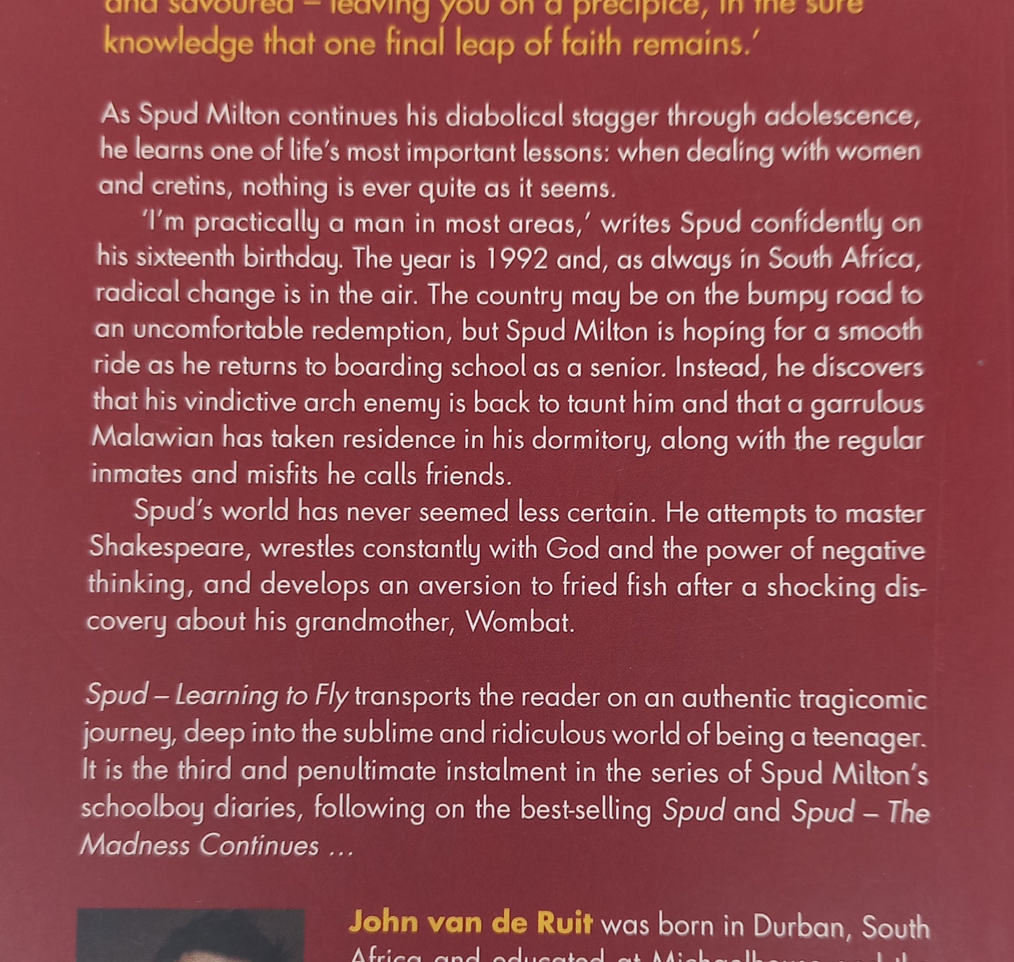 Spud - Learning to Fly by John Van De Ruit (Spud #3)