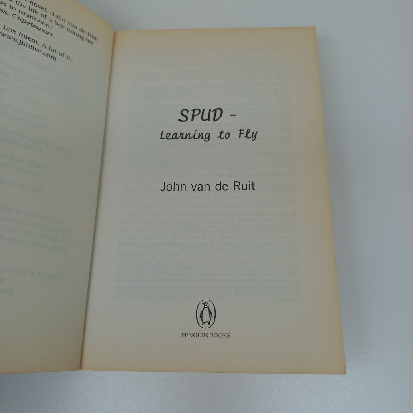 Spud - Learning to Fly by John Van De Ruit (Spud #3)