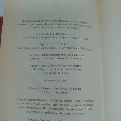 Harry Potter and the Order of the Phoenix by J.K. Rowling (Harry Potter #5)