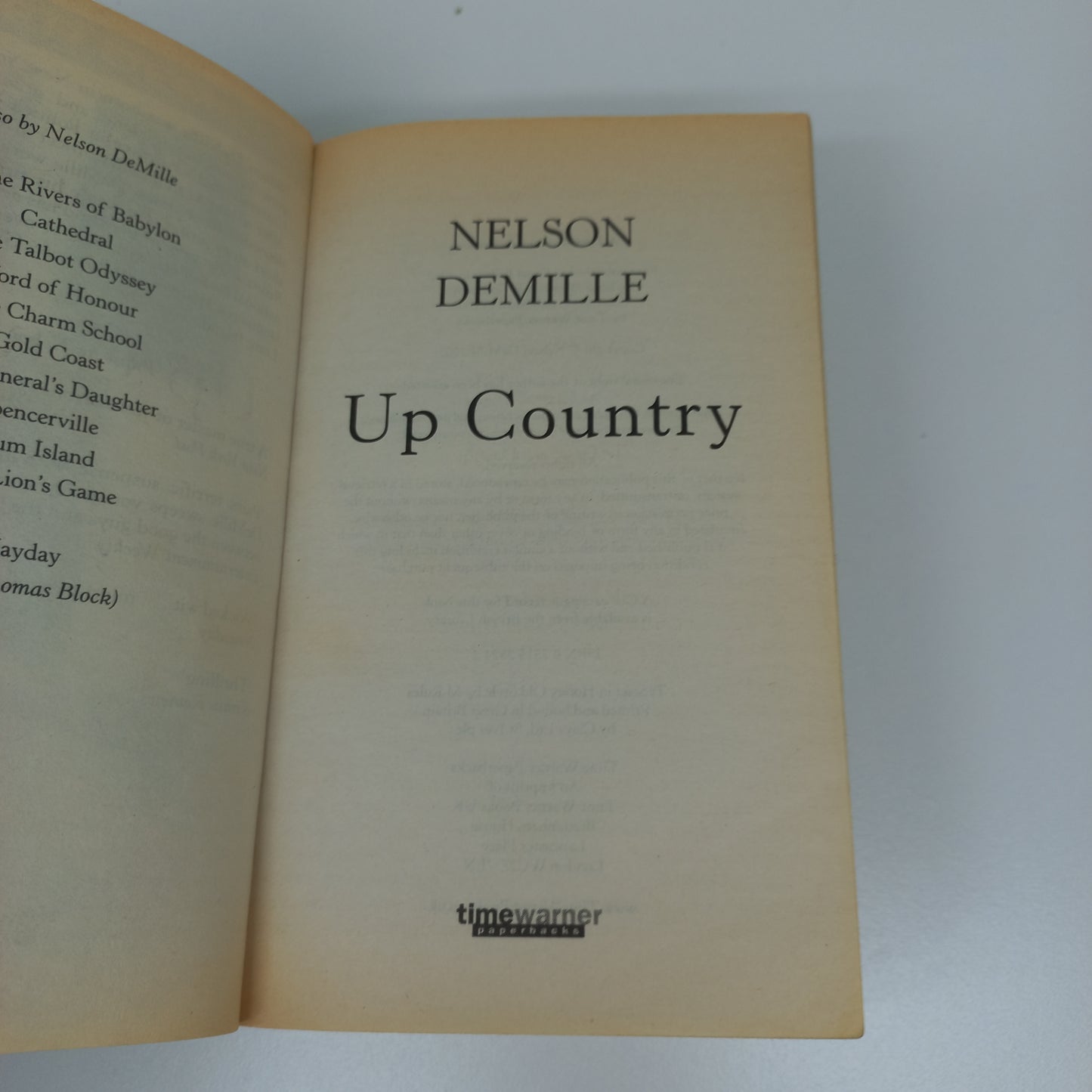 Up Country by Nelson De Mille (Paul Brenner #2)