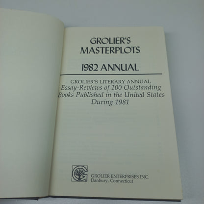 Grolier's Masterplots 1982 Annual The Harvard Classics Collector's Edition