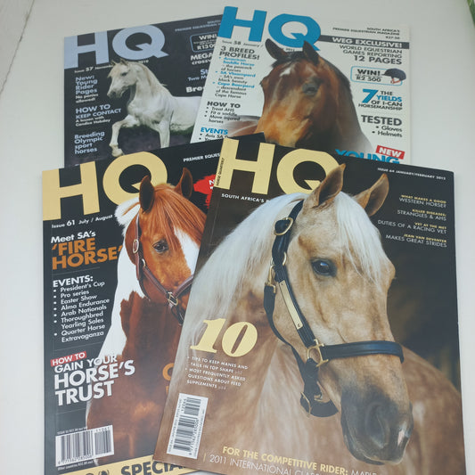 HQ Horse Quarterly Mixed Bundle of 4 Magazines Issue 57, 58, 61 & 64 (2010 - 2012)