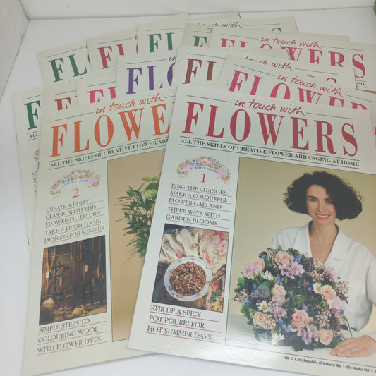 In Touch With Flowers: All the Skills of Creative Flower Arranging at Home Summer Series 1 - 13 Vintage Magazine Bundle