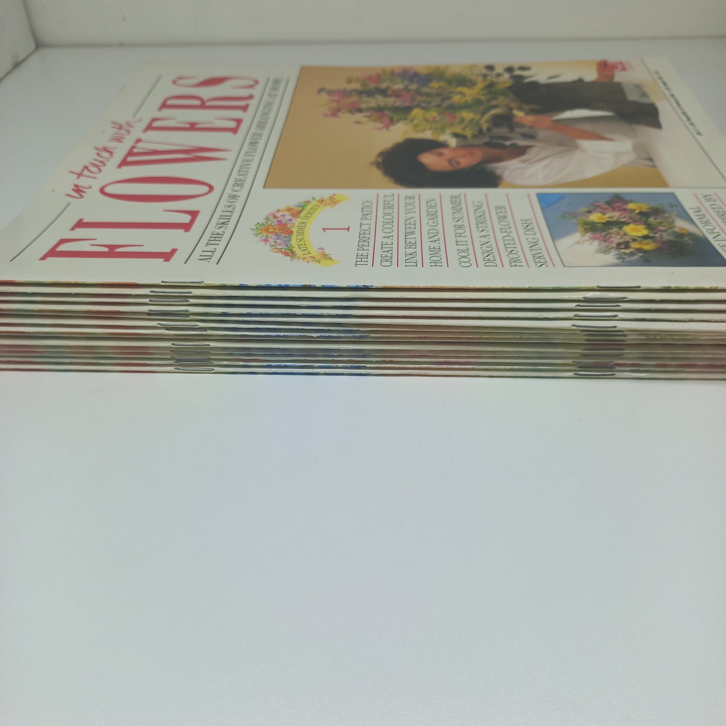 In Touch With Flowers: All the Skills of Creative Flower Arranging at Home Late Summer Series 1 - 13 Vintage Magazine Bundle