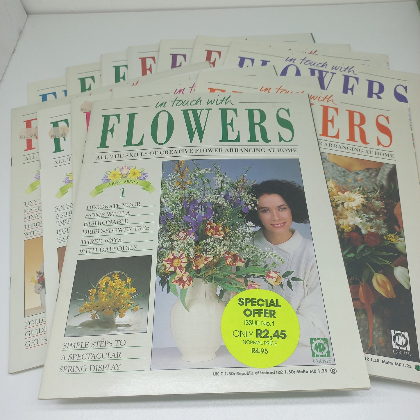 In Touch With Flowers: All the Skills of Creative Flower Arranging at Home Spring Series 1 - 13 Vintage Magazine
