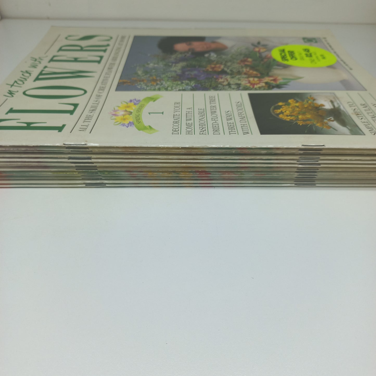 In Touch With Flowers: All the Skills of Creative Flower Arranging at Home Spring Series 1 - 13 Vintage Magazine