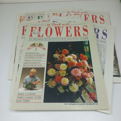 In Touch With Flowers: All the Skills of Creative Flower Arranging at Home 1989 Autumn Series Vintage Magazines1 - 8