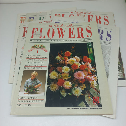 In Touch With Flowers: All the Skills of Creative Flower Arranging at Home 1989 Autumn Series Vintage Magazines1 - 8