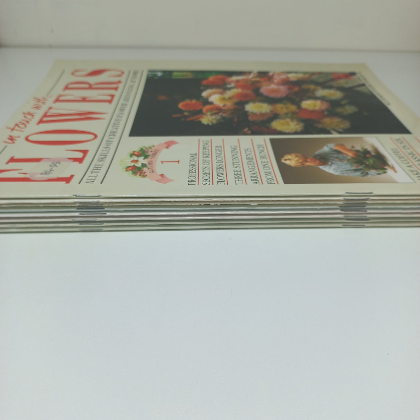 In Touch With Flowers: All the Skills of Creative Flower Arranging at Home 1989 Autumn Series Vintage Magazines1 - 8