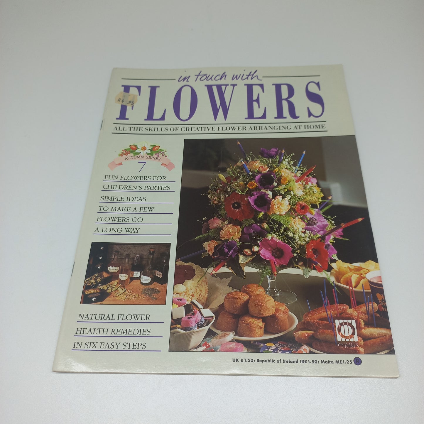 In Touch With Flowers: All the Skills of Creative Flower Arranging at Home 1989 Autumn Series Vintage Magazines1 - 8