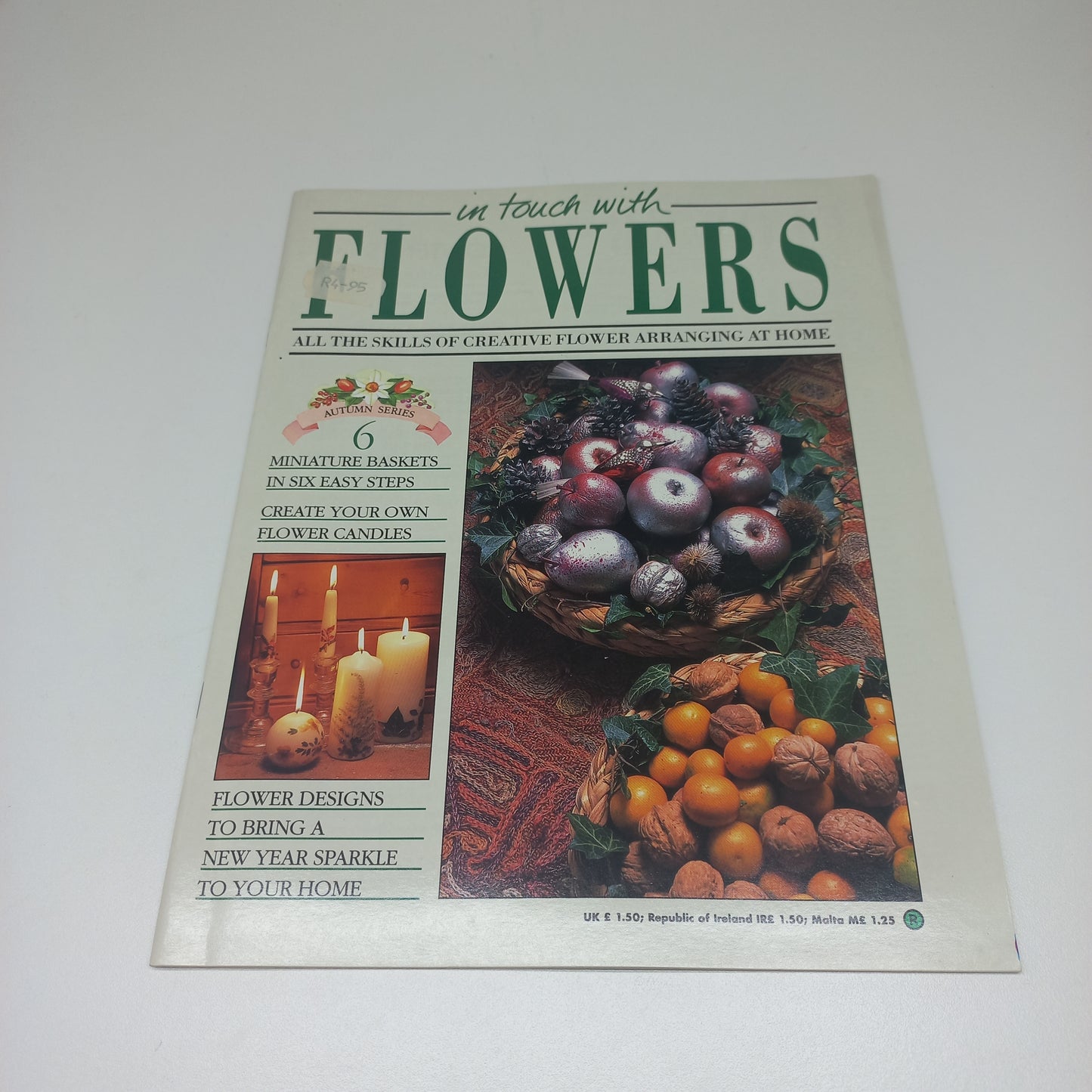 In Touch With Flowers: All the Skills of Creative Flower Arranging at Home 1989 Autumn Series Vintage Magazines1 - 8