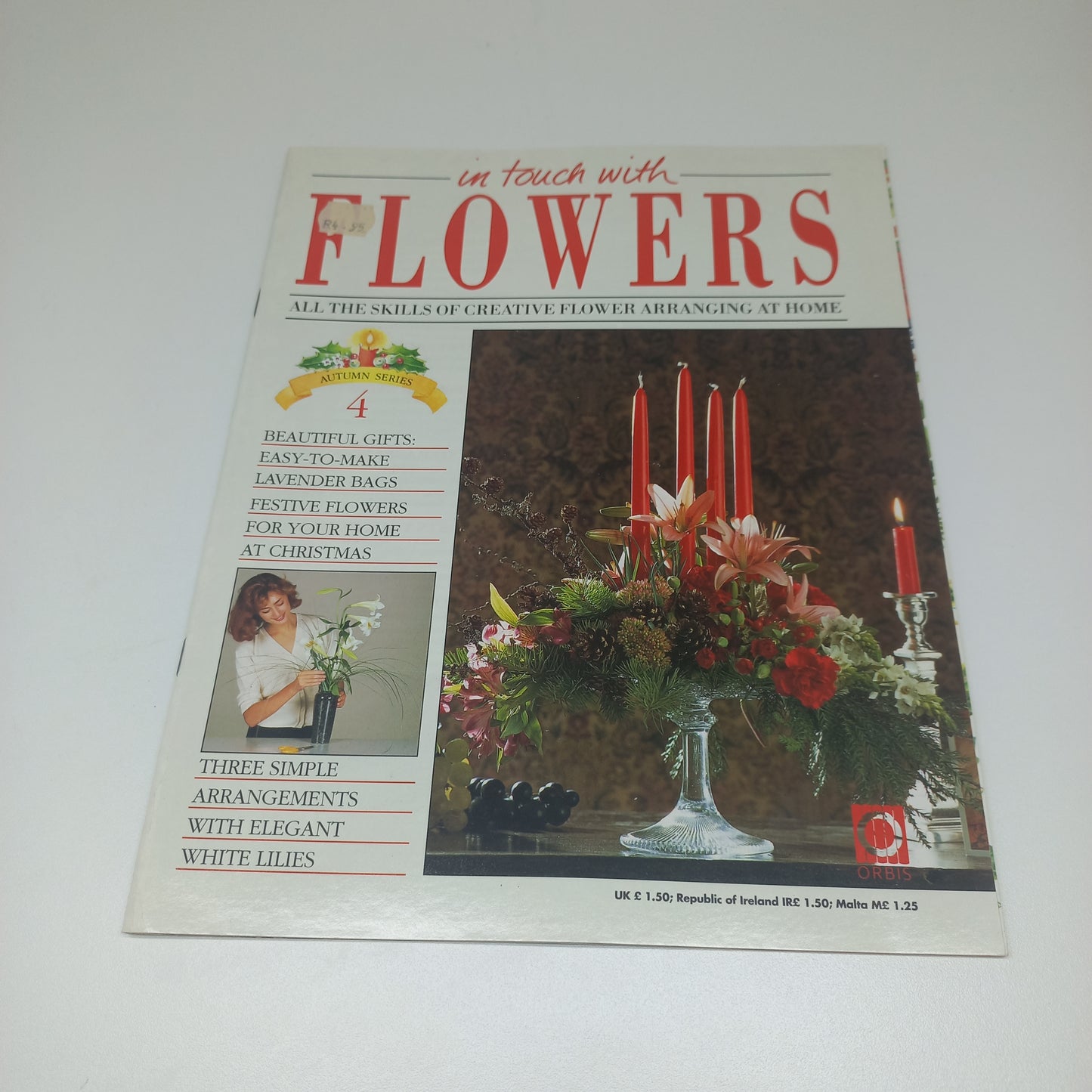 In Touch With Flowers: All the Skills of Creative Flower Arranging at Home 1989 Autumn Series Vintage Magazines1 - 8