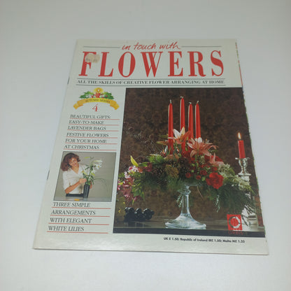 In Touch With Flowers: All the Skills of Creative Flower Arranging at Home 1989 Autumn Series Vintage Magazines1 - 8