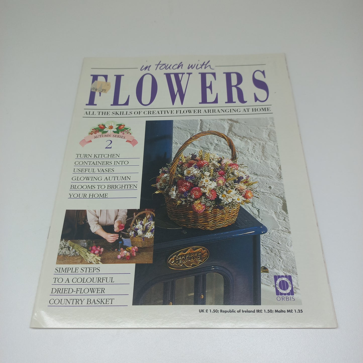 In Touch With Flowers: All the Skills of Creative Flower Arranging at Home 1989 Autumn Series Vintage Magazines1 - 8