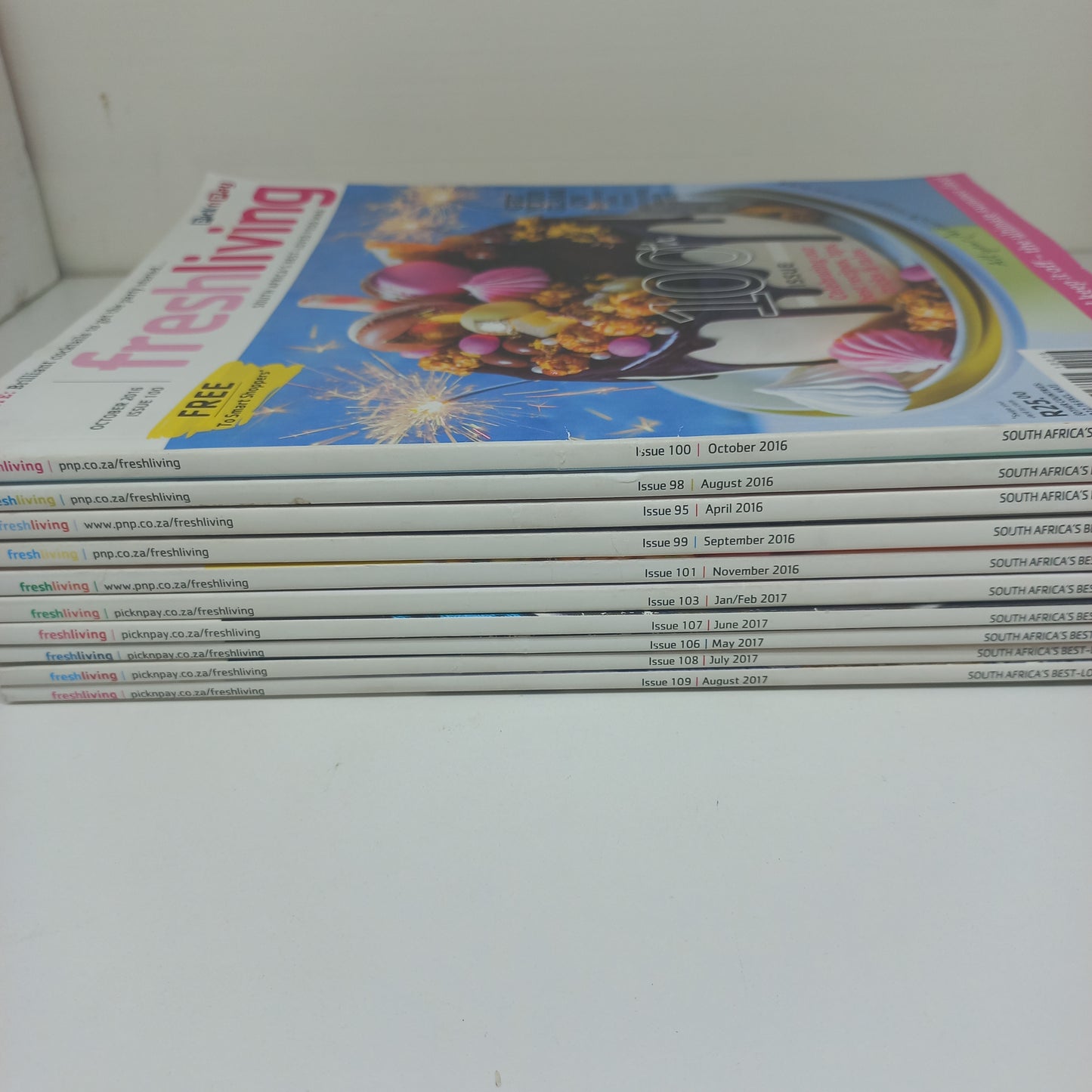 Fresh Living Magazine Bundle Pick n Pay 10 Magazines 2016 - 2017 Issues
