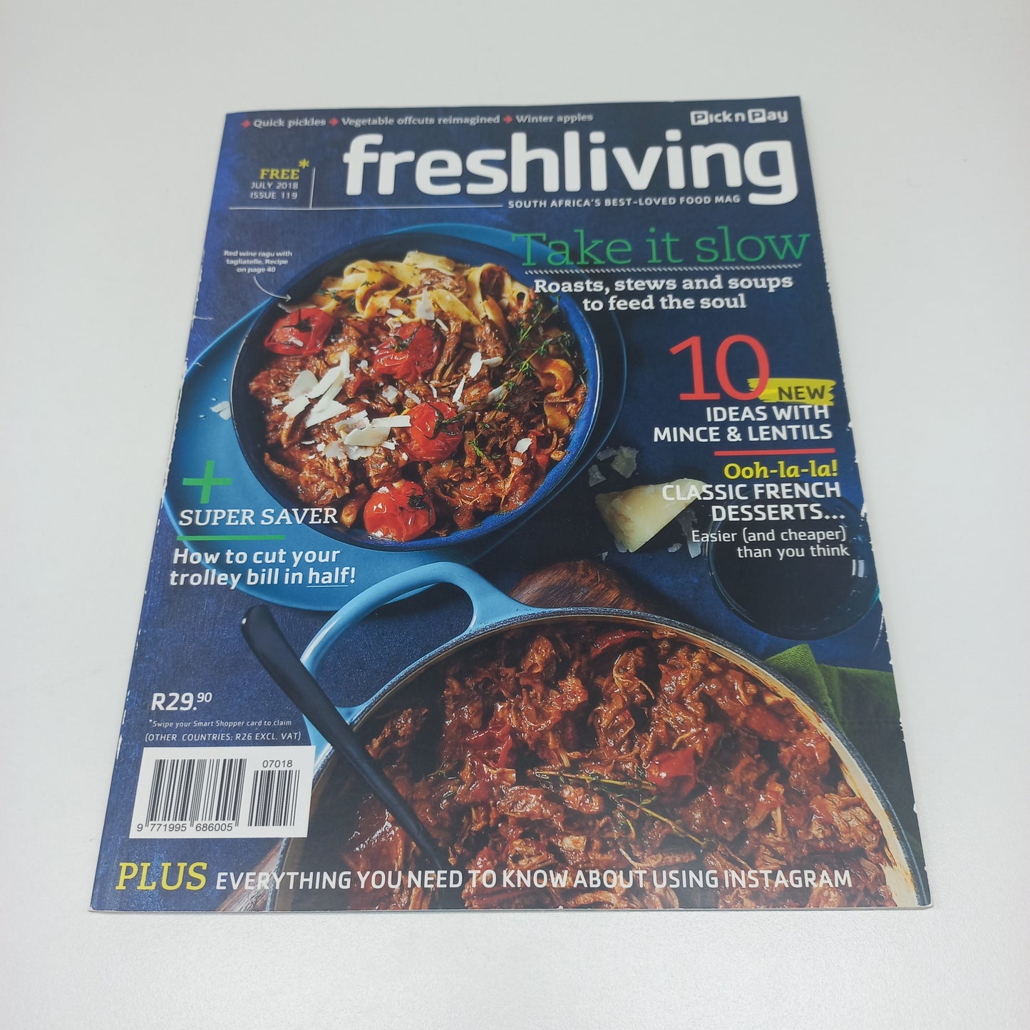 Fresh Living Magazine Bundle Pick n Pay 7 Magazines 2018 - 2019 Issues