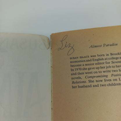 Almost Paradise by Susan Isaacs